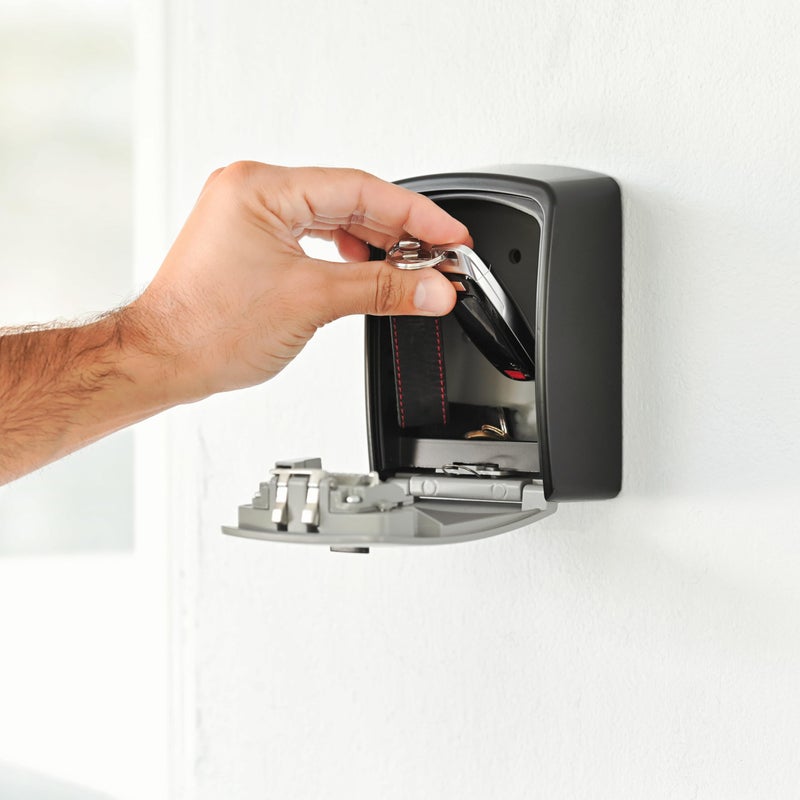 Iron Lock صندوق قفل المفاتيح Iron LockÂ® XXL للتثبيت على الحائط - صندوق مفاتيح خارجي مقاوم للماء مع هيكل معدني قوي و 4 أرقام - صندوق قفل للمفاتيح خارج المنزل، للإيجارات ووكلاء العقارات (رمادي، XXL) - Image 4